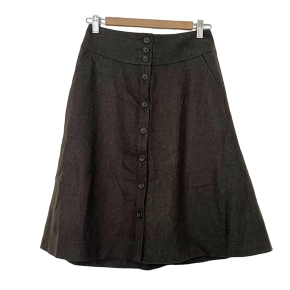 Vintage Banana Republic Wool A-Line Skirt Y2K Early 2000s Size 0 - Picture 1 of 6
